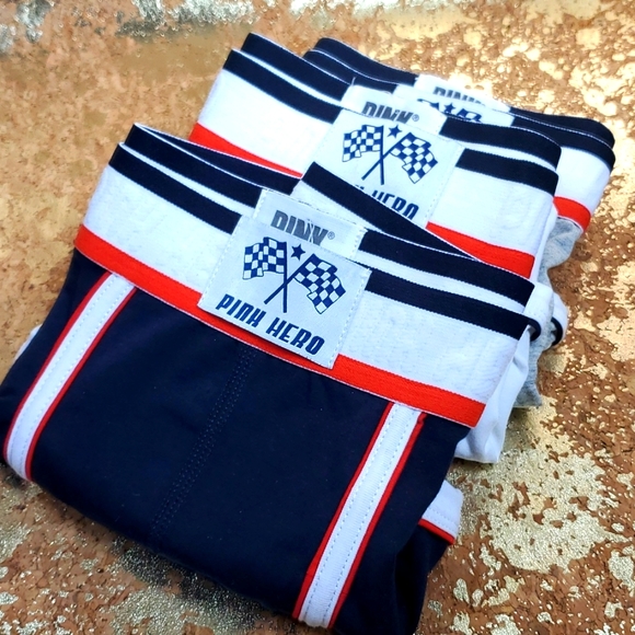 BUNDLE MENS 3PC  RACING BOXERS BLUE, WHITE & GRAY. - Picture 6 of 6